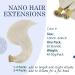 RUNATURE Blonde Nano Human Hair Extensions- White Blonde Remy Nano Ring Hair - 14 Inch 50g - A-Nano-#800 - Buy Online on GoSupps.com