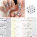 KITBE 7 Sheets Star Nail Art Stickers - Bronzing Black White Nail Decals for Acrylic Nails - Manicure Tips for Women and Kids - Buy Online on GoSupps.com