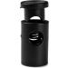 12-Pack Black Plastic Cord Locks - Single Hole Spring Loaded Toggle Stoppers for Drawstring Bags, Luggage, Tents, Clothing - Buy Online on GoSupps.com