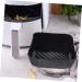 GRIRIW Air Fryer Pad Non Stick Baking Pan Reusable Air Fryer Baskets Silicone Bakeware Foldable Black 22X6CM - Buy Online on GoSupps.com