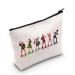 G2TUP Make-up bag with inscription "Six the Musical Queens" inspired by Aragon Boleyn Seymour Cleves Howard British history cosmetic bag gift British History White Bag British History White Bag