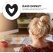Minkissy Heart Shaped Bun Maker for Short Thin Hair - Black | Mini Doughnut Shaper for Women and Girls - Buy Online on GoSupps.com