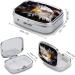 America Flag & Eagle Print Pill Box - 2 Compartment Portable Medicine Organizer - Decorative Metal Case for Pocket or Purse - Buy Online on GoSupps.com