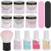 Dip Powder Nail Kit Nail Art Manicure DIY Salon Beginner Extension Kit Nail Dipping Powder Starter Set Nail Art Powder Top Base Coat Gel Dust Brush Manicure Tool Set for Nail K1214 - Buy Online on GoSupps.com