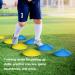 KEVENZ 50-Pack Soccer Disc Cones for Agility Training - Multi Color Field Markers for Soccer Football Kids - Thicker & More Flexible - Red Yellow Blue Green Orange - Buy Online on GoSupps.com