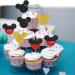 MonMon & Craft Mickey Cupcake Toppers/Girls Boys Children Mouse Birthday Cupcake Toppers/Baby Shower/Kids Birthday Party Decorations/Glitter - 24 Pcs - Buy Online on GoSupps.com