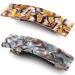 French Barrette Hair Clips For Women Tortoise Shell Hair Slides Automatic Clasp Hair Barrettes For Women Thin And Thick Hair 2 Pack color C
