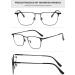 Shop Lanomi Varifocal Glasses for Men & Women - Photochromic Blue Light Filter UV400 Multifocal Reading Aid - Thin Metal Frame Self-Tinting Stylish Black (3.0x) - Buy Online on GoSupps.com