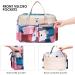 SONARIN Large Capacity Waterproof Baby Changing Tote Bag with Shoulder Strap & Changing Mat - Blue White Flowers - Buy Online on GoSupps.com
