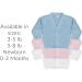 Knitted Baby Cardigan | Unisex Winter Cardigan for Newborns | Made in Portugal | Blue Ribbed Knit | 0 Months - Buy Online on GoSupps.com