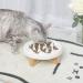 Raised Cat Dog Slow Feeder Bowl 8.5'' Wide Whale-White | Ceramic Elevated Pet Bowl for Healthy Eating | Cat Puzzle Feeder Stand for Slow Eating | 3'' High | Cat and Dog Slow Feed Bowls - Buy Online on GoSupps.com