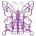1 pack (50 pieces) self-adhesive BUTTERFLY silver purple modelling stencils for artificial fingernail modelling