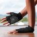 Gaiam Grippy Yoga Gloves - Black/Grey | Non-Slip Grip for Enhanced Yoga Practice - Buy Online on GoSupps.com