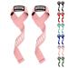 Encore Grips train aids for strength training fitness bodybuilding (neoprene padded) weight lifting strength sport lifting straps weights training for women and men wrist bands pink-silicone