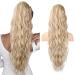 Shop Porsmeer 30 Inch Ponytail Hair Extensions - Curly Wavy Clip-In Synthetic Hair in Chestnut Brown & Blonde - Buy Online on GoSupps.com