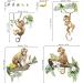 DecalMile Wild Monkey Climbing Tree Wall Decals - Jungle Animals & Vine Leaves Wall Stickers for Baby Nursery & Kids Room Decor - Buy Online on GoSupps.com