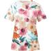 KPYTLBV Women's Lace Crochet Floral Print Short Sleeve Top - XX-Large, Hot Pink - Buy Online on GoSupps.com