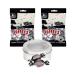 Toffee Sweets Bundle with Walkers Liquorice Flavour x 2 Bags 300g and Silver Window Lid Refillable On-the-Go Travel Tin