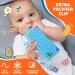 Orzbow Silicone Teething Toy for Babies 0-12 Months - Cool Keyboard Shape Teether with Dummy Clip - BPA-Free - Blue - Buy Online on GoSupps.com