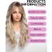 WOKESTAR Long Light Blonde Synthetic Hair Wig with Curtain Fringe for Women - Buy Online on GoSupps.com