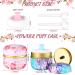 2-Piece Body Powder Puff & Container Set for Women & Babies - Soft Puffs with Spoon in Tea Case for Home & Travel - Buy Online on GoSupps.com
