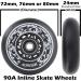 AOWISH 4-Pack Inline Skate Wheels | 72mm 90A Asphalt Formula | Roller Skates Replacement Wheels | ABEC 9 Bearings | Black - Buy Online on GoSupps.com