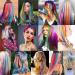36PCS Colored Clip in Hair Extensions - 21 Rainbow Colors for Kids - Multi-Colors Party Highlights - Synthetic Hairpieces (36 Colors Set) - Buy Online on GoSupps.com