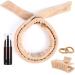 No Heat Curling Headband Heatless Curls for Long Hair Heatless Curling Rod Headband for Women Overnight Heatless Hair Curler Hair Curlers to Sleep In Hair Rollers-Includes Airless Spray Bottle, Hair Clips, 5 Piece Set (Khaki)
