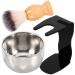 Frcolor 1 set of shaving foam brush Razor brush and bowl of shaving brushes with holder shaving brushes shaving brush shaving brush for men razor cup from manual stainless steel man care needs