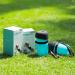 Pecute Dog Water Bottle (17oz/22oz) 2-in-1 Portable with Foldable Bowl | Leak-Proof Dispenser for Outdoor Walking, Hiking | Food-Grade Silicon, Blue - Buy Online on GoSupps.com