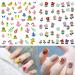 WOKOTO 12 Sheets Kids Nail Stickers - Self-Adhesive 3D Nail Art Decals for Girls, Women - Cute Carton Flowers, Animals, Fruits - Nail Decals KIT1 - Buy Online on GoSupps.com
