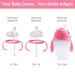 Anpei Straw Sippy Cup Nipple Kit Bundle for Comotomo Baby Bottles | 6 Piece Set with Brushes - Pink - Buy Online on GoSupps.com