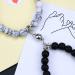 Luokifur Heart Magnetic Tar Bound Bracelets for Couples - Adjustable Pearl & Matt Stone Friendship Gifts in Black & White - Buy Online on GoSupps.com