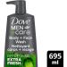 Dove Men + Care Body & Face Wash for cooling refreshment and skin strenghtening nutrients Extra Fresh body wash with MicroMoisture Technology 695 ml - Buy Online on GoSupps.com