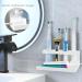 Adorila Electric Toothbrush Holder | Pebble Gate Sink Organizer | Wall-Mounted Compatible with Philips Sonicare & Oral-B (White) - Buy Online on GoSupps.com
