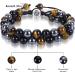 Buy 2 Pieces Tiger Eye & Obsidian Stone Bracelets | Lava Stone Essential Oil Diffuser Bracelets International Shipping - Buy Online on GoSupps.com