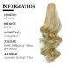 Parxitn 40cm Ponytail Extension - Clip-in Synthetic Claw Hair in Dark Blonde & Bleaching Blonde - 16 Inch Braid - Buy Online on GoSupps.com