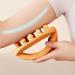 Hand-Held Wooden Body Massage Brush with Smoothing Pearls - Meridian Gua Sha Device for Muscle Relaxation | International Shipping - Buy Online on GoSupps.com