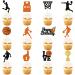 Basketball Cupcake Toppers Basketball Cake Decorations Sports Cupcake Toppers Basketball Cake Topper Basketball Birthday Decorations for boys Basketball Cake Picks 24PCS