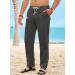 Elegancity Men's Linen Pants - Summer Yoga & Jogging Trousers | Light Baggy Vacation Pants S-3XL - Gray - Buy Online on GoSupps.com