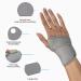 Abnii Compression Wrist Brace 1 Pair - Adjustable for Carpal Tunnel & Arthritis Pain Relief - Gray - Buy Online on GoSupps.com