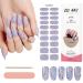 Kalolary 20PCS Nail Gel Polish Strips Full Wraps Nail Polish Stickers Cured Gel Nail Strips Self-Adhesive Gel Nail Wrap Stickers Decals with Nail File and Stick(UV/LED Lamp Required) (NJTZ-NG200284)