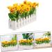 Zerodeko Artificial Flower Fence Outdoor Artificial Plants Sunflower Bouquet Sunflower Artificial Flowers Office Desk Decor Pots Plants Faux Plant White Fake Flowers Villain Foam White 40X9CM - Buy Online on GoSupps.com