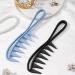 Fuyamp 2 Packs Wide Tooth Shark Combs Salon Large Teeth Shark Combs Curly Hair Salon Barber Comb Afro Comb Curl Comb Hairstyle Comb Salon Hairdressing Comb for Hair Styling Tool (Blue+Black) - Buy Online on GoSupps.com