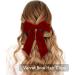 1Pcs Velvet Hair Bows Clips Red Ribbon Clips Cute Barrettes Accessories for Women Girls Big Bowknot Hair Clips for Party Birthday Holiday Graduation - Buy Online on GoSupps.com