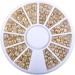 Mezerdoo 1 Box AB Beige Metal Edge Glitter Nail Beads Studs Beauty Charm Nail Art DIY Pearls Decorations Wheel Half Round Pearls Metal Rhinestone 3D Nail Art Flat Beads - Buy Online on GoSupps.com