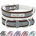 Senristar personalized reflective leather dog collar with warm food individual dog collar with name tape engraved for small medium and large dogs and cats XS (width 1.5 cm neck circumference 19-25 cm) brown