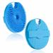 HIEERBUS Silicone Body Scrubber Gentle Exfoliating Body Scrubber in Shower Silicone Loofah with Easily Lather Bristles Long Lasting and More Hygienic Than Traditional Shower Loofah 1Pack Blue