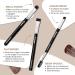 3-Piece Eyebrow Brush Set - Angled Spoolie, Precision Flat Definer, Small Shader - Cruelty-Free Synthetic Bristles - Perfect for Gel, Powder, Wax, and Pomade Application - Buy Online on GoSupps.com