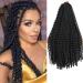Passion Twist Hair 18 Inch 6 Packs Water Wave Braiding Hair for Butterfly Locs Passion Twists Bohemian Braiding Hair Extensions (18 Inch 6 Packs 1B) 18 Inch (Pack of 6) 1B